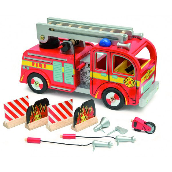 Fire truck toy van pull back red on sale