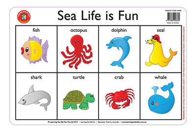 Edvantage - Placemat - Sea Life is Fun
