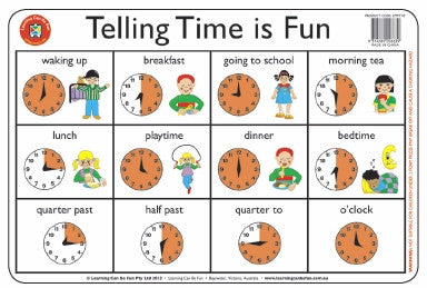 Edvantage - Placemat - Telling the Time is Fun