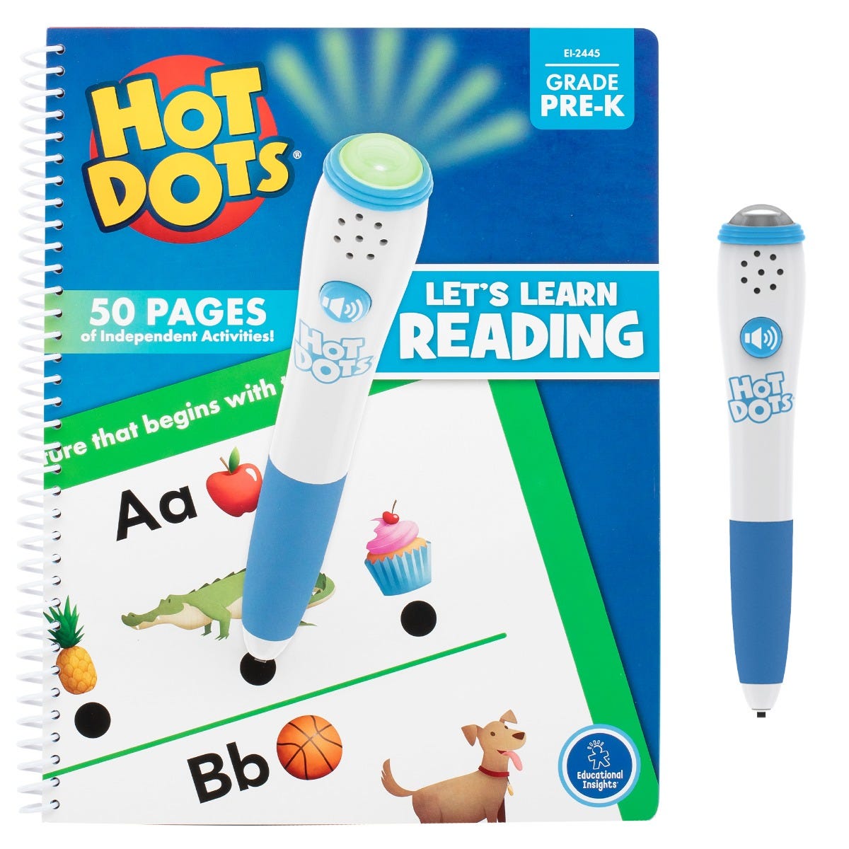 Educational Insights - Hot Dots - Lets Learn Reading Workbook - Pre K