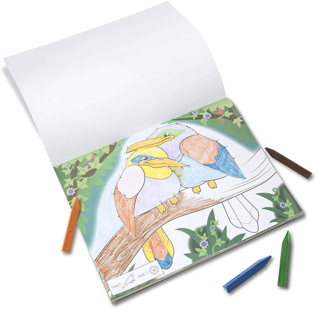 Melissa & Doug - ABC 123 Dot-to-Dot Coloring Pad - Wild Animals