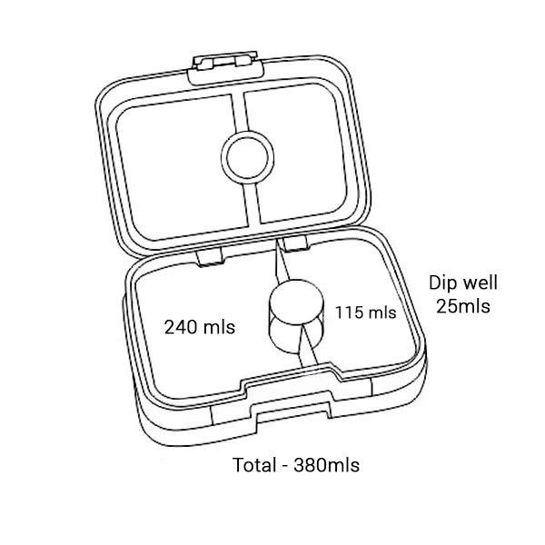 Yumbox - Bento Snack Box 3 Compartment Wow Red