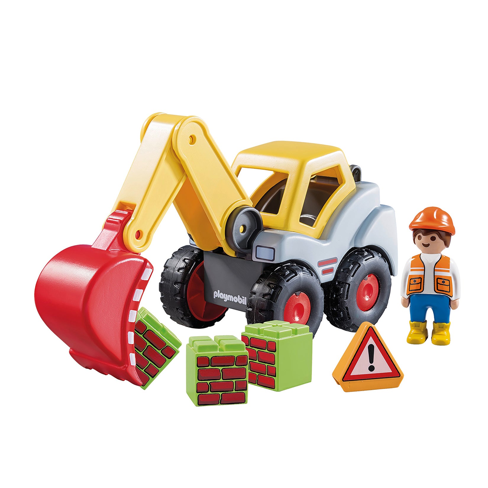Playmobil - 1.2.3 Shovel Excavator (70125) | The Play Room