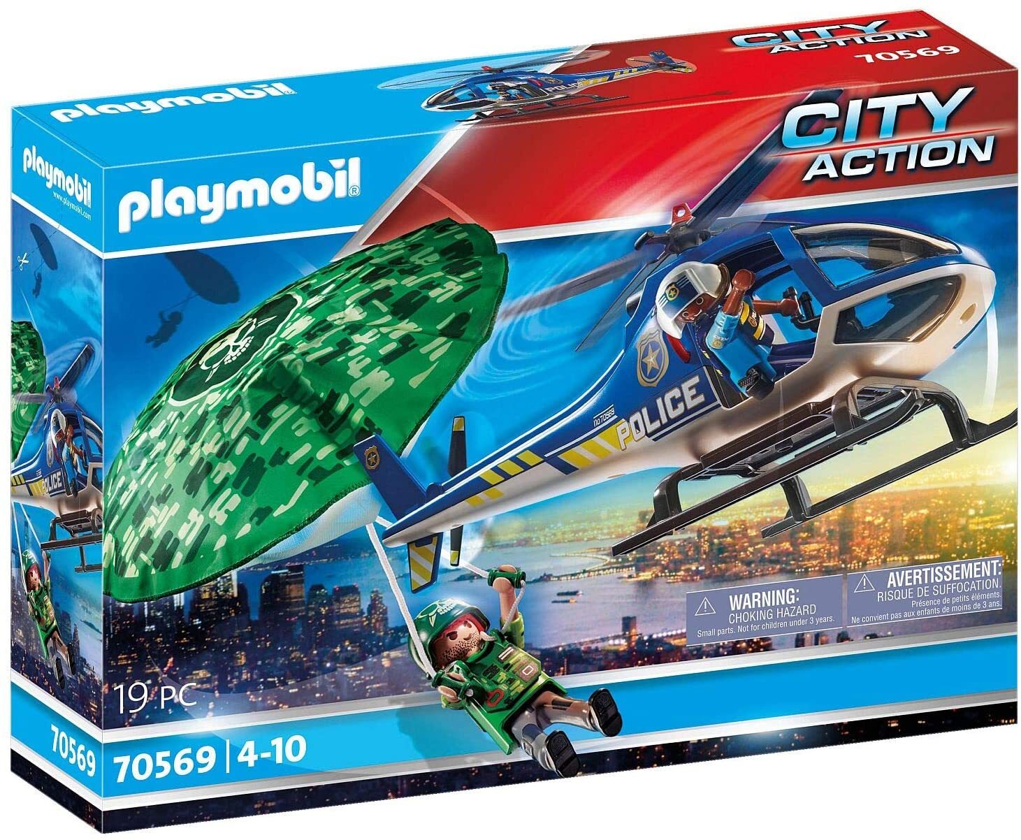 Playmobil - Police Parachute Search (70569)