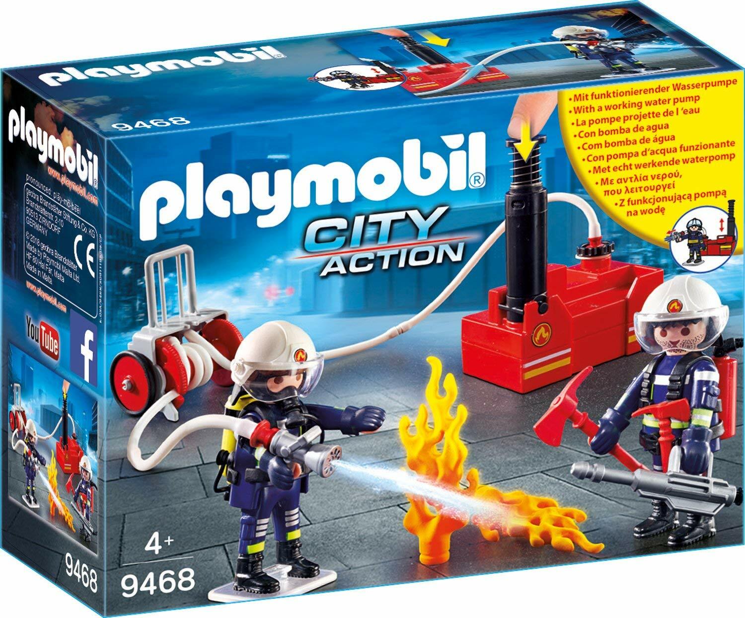 Playmobil - Fire Firefighters With Water Pump (9468)