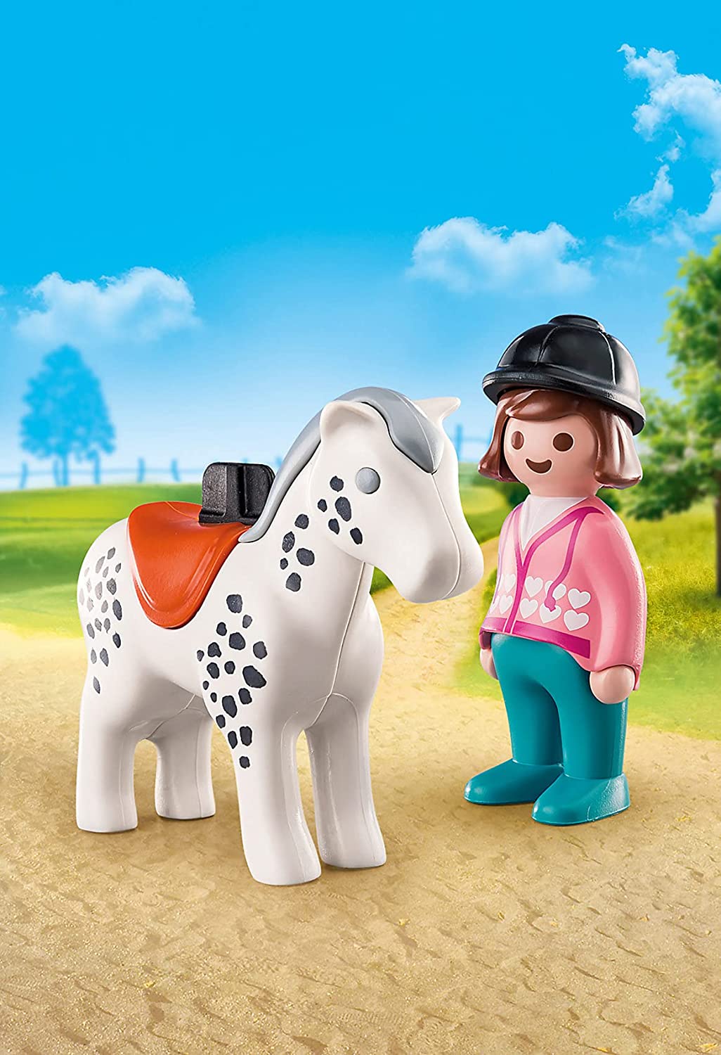 Playmobil - 1.2.3 Rider With Horse (70404)