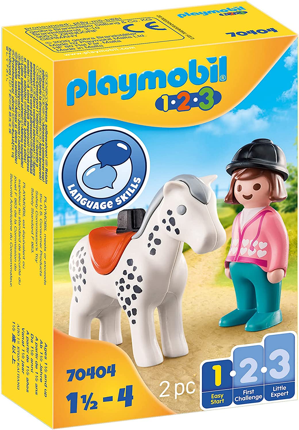 Playmobil 123 Playmobil Age Playmobil Rider With Horse (70404)