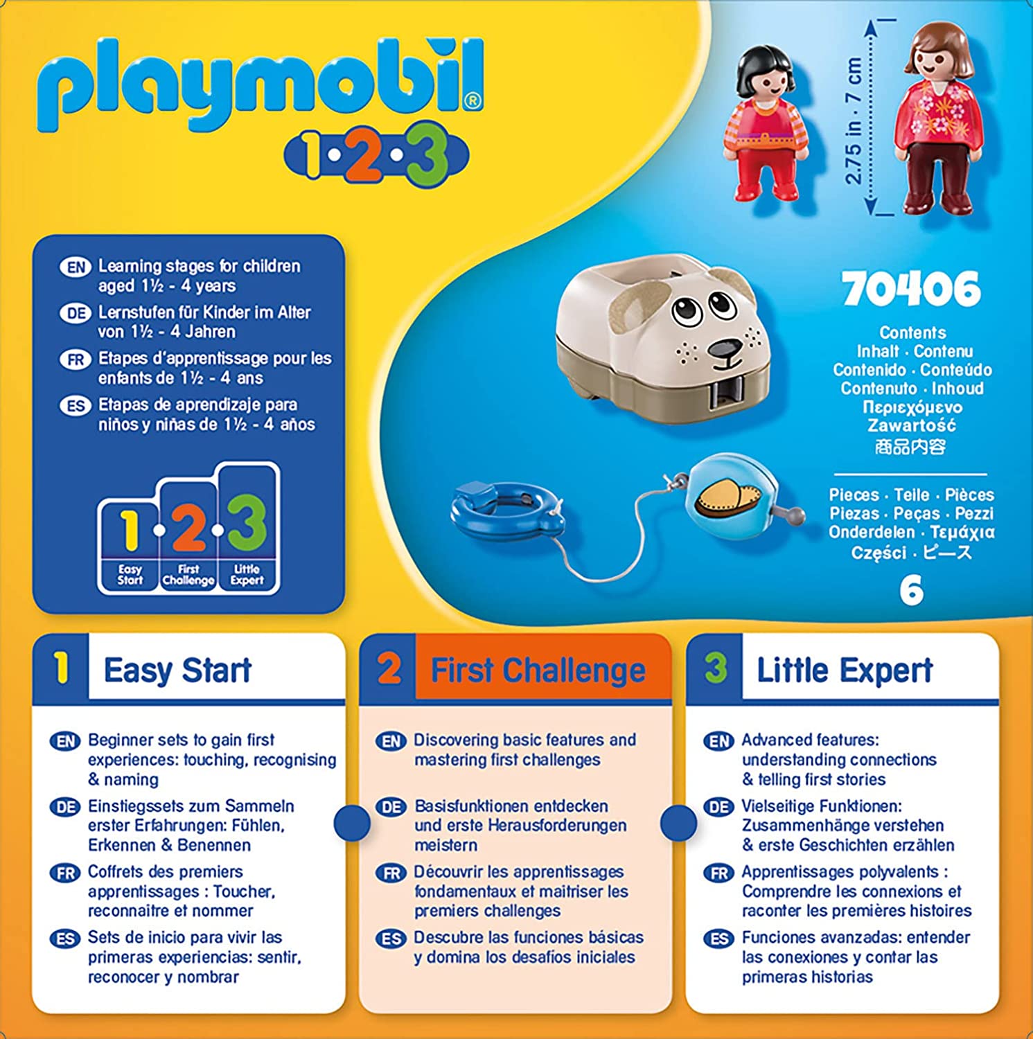 Playmobil - 1.2.3 Dog Train Car (70406)