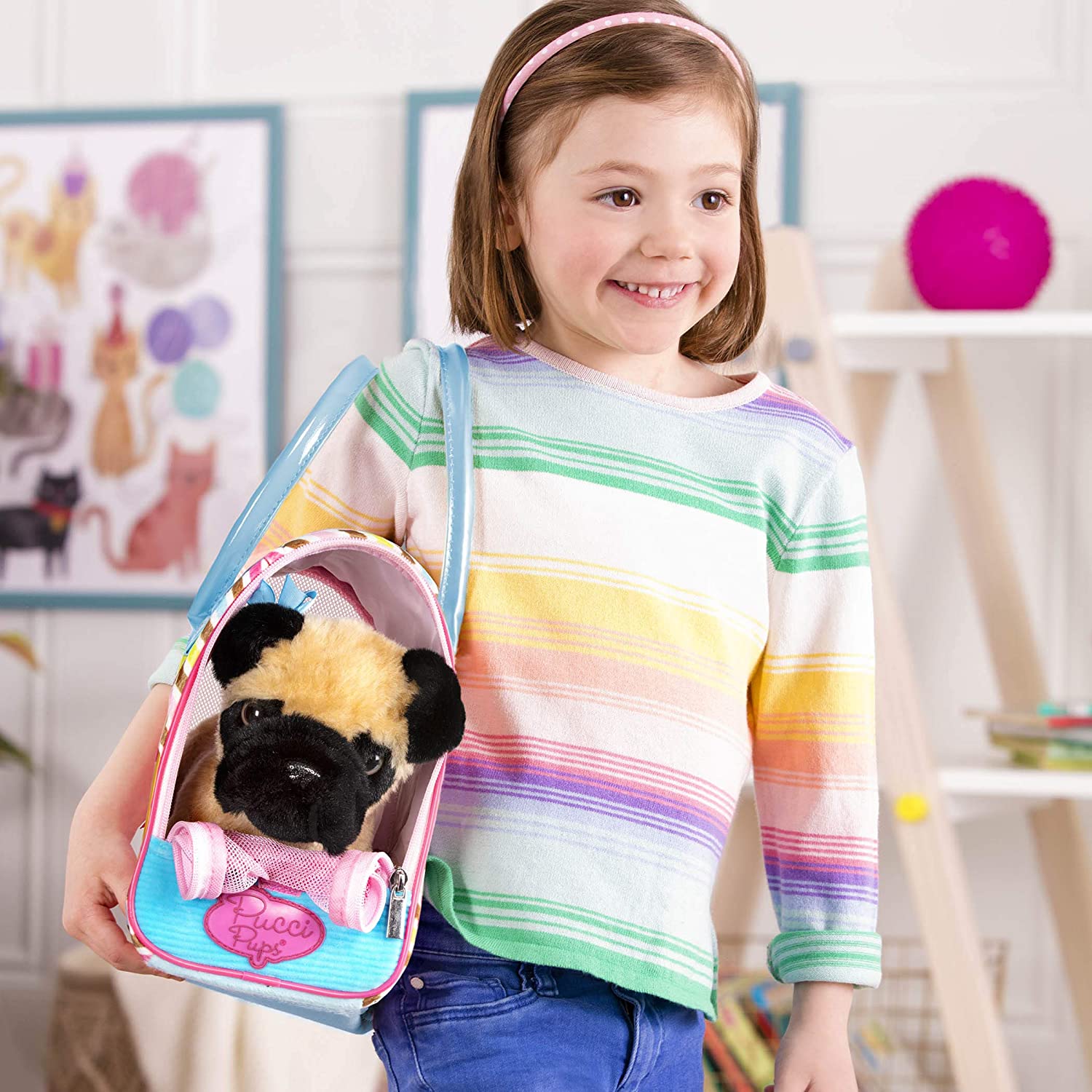 Pucci Pups - ZigZag Glam Bag with Pug
