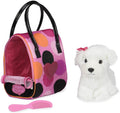 Pucci Pups - Pink Polka Dot Glam Bag with Bichon Frise
