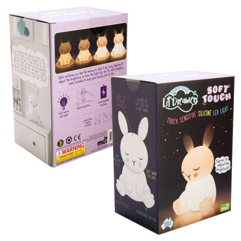 Lil Dreamers - LED Silicone Touch Sensitive Night Light - Bunny