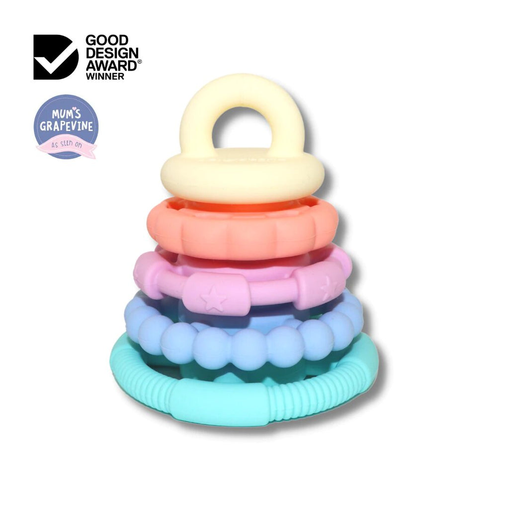 Jellystone - Rainbow Stacker Teether & Toy - Pastel