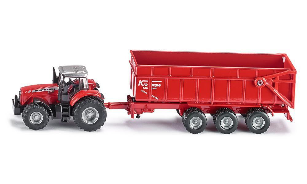 Siku - Massey Fergson Tractor with Trailer 1:87 Scale
