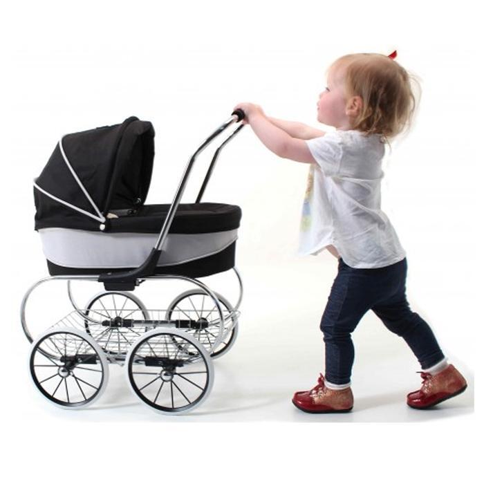 Valco - Mini Princess Dolls Pram - Raven Black