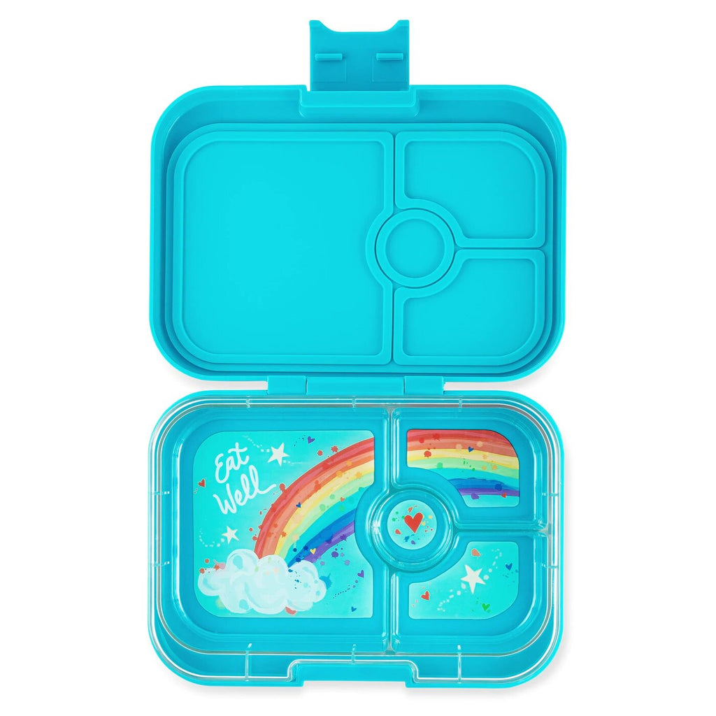 Yumbox - Bento Panino 4 Compartment Aqua Rainbow