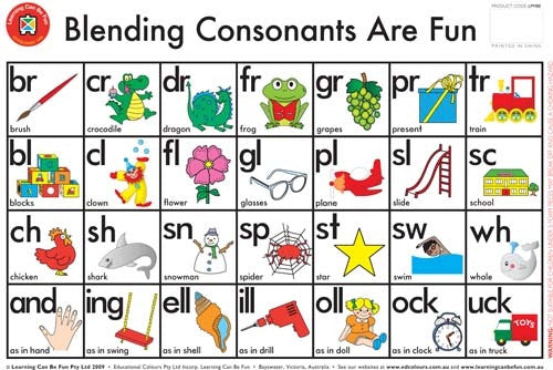 Edvantage - Placemat - Blending Consonants are Fun