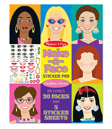 Melissa & Doug - Make - A - Face Fashion Faces Sticker Pad