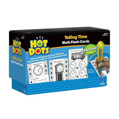 Educational Insights - Hot Dots - Math Flash Cards Telling Time - Grade 1
