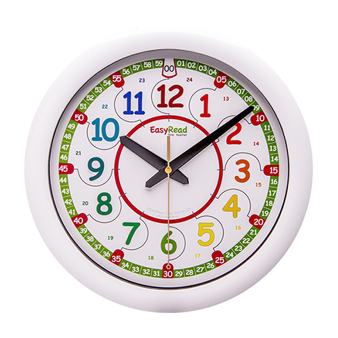 Easy Read - Wall Clock - 24hr - Rainbow