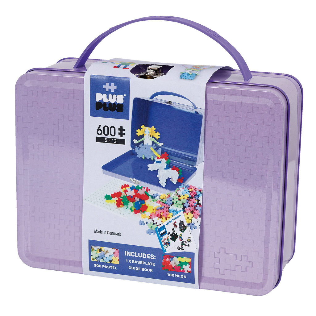 Plus Plus - Suitcase Pastel Metal - Purple - 600 Pcs
