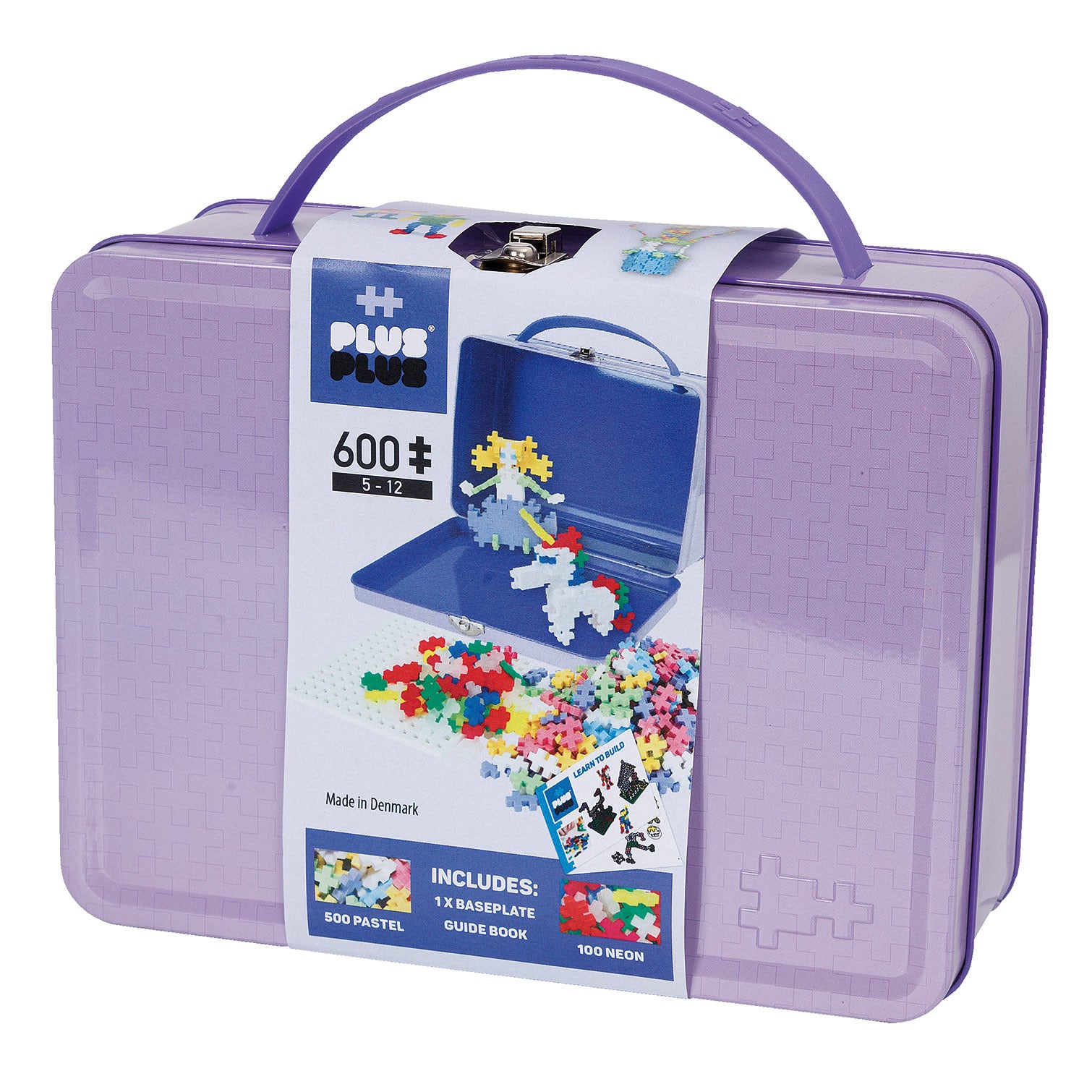 Plus Plus - Suitcase Pastel Metal - Purple - 600 Pcs