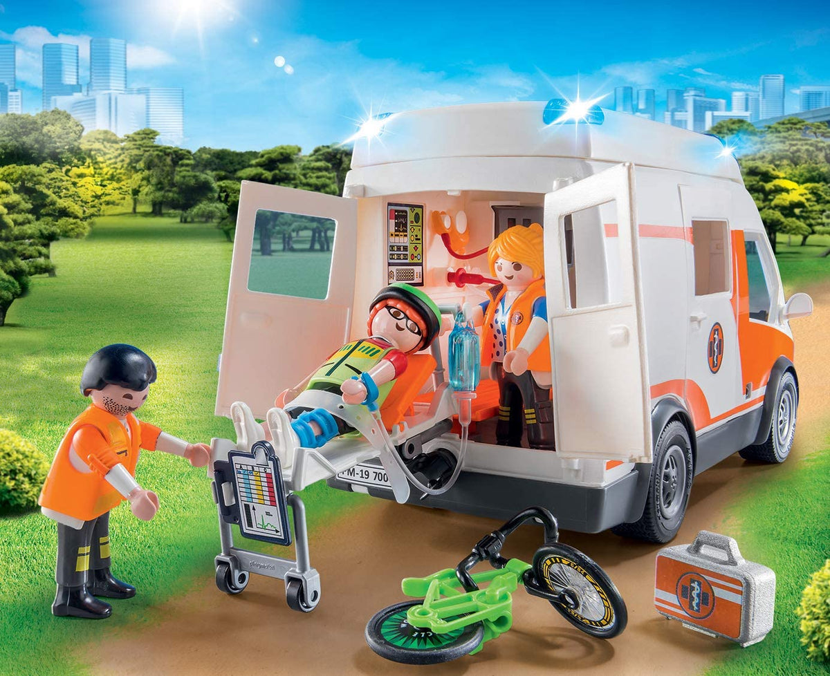 Playmobil - Hospital Ambulance With Flashing Lights (70049) | The Play Room